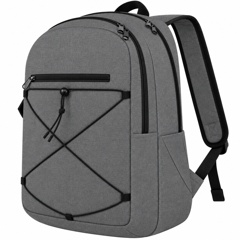 (image for) BP-121 GREY BACKPACK WITH MULTIPLE POCKETS